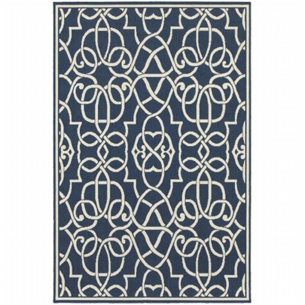 Sphinx By Oriental Weavers Oriental Weavers Meridian 2205B 8 and apos; Round Round - Navy/ Ivory-Polypropylene M2205B240RDST - main